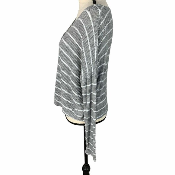 American Eagle Crop Top Women XS Soft & Sexy Long Sleeve Tied Button Front - Picture 3 of 8